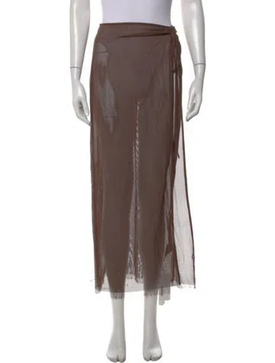 Pre-owned Sir Long Skirt In Brown