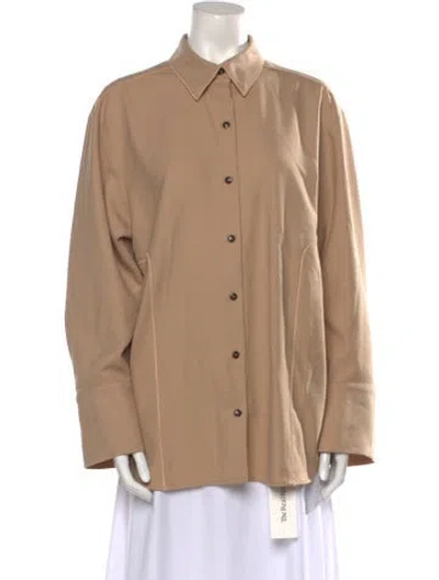 Pre-owned Sir Long Sleeve Button-up Top In Neutral