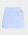 Sir Lori Pinstripe Mini Skirt In Sky Blue