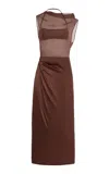 Sir Luca Silk Gown In Brown