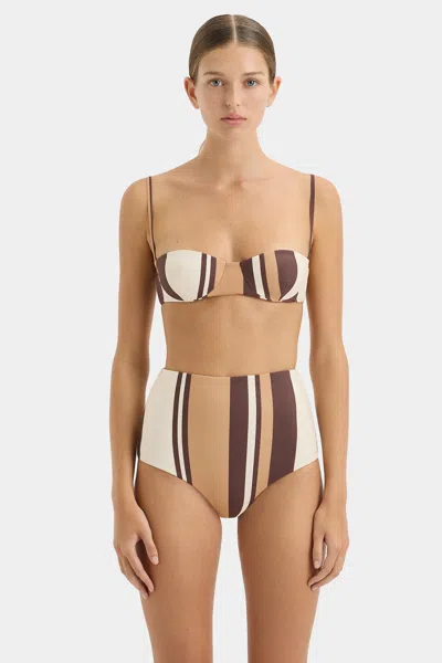 Sir Mahogany Balconette In Cantina Stripe