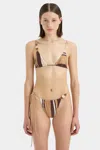 Sir Mahogany String Triangle Top In Cantina Stripe