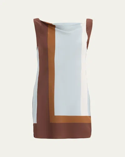 Sir Marais Printed Silk Mini Dress In Multi