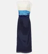 Sir Mariner Silk Midi Dress In Blue