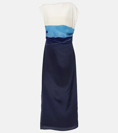 SIR MARINER PRINTED SILK MAXI DRESS