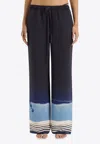 Sir Shoreline Stripe Mariner Silk Pants In Blue