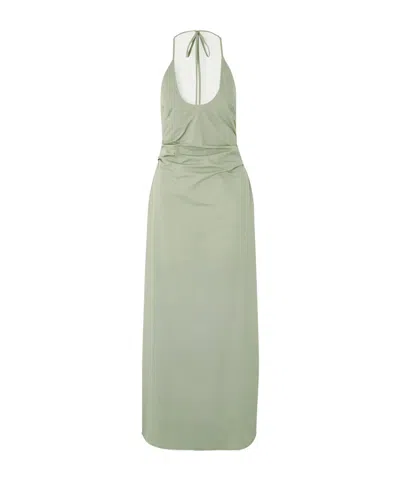 Sir Martina Backless Long Dress In Green