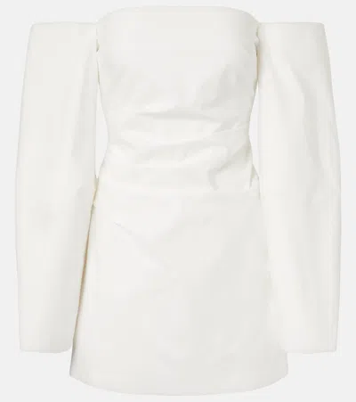 Sir Martina Off-shoulder Cotton Poplin Minidress In White