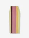 Sir Stripe Bias-cut Skirt In Multi