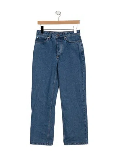 Pre-owned Sir Mid-rise Straight Leg Jeans In Blue