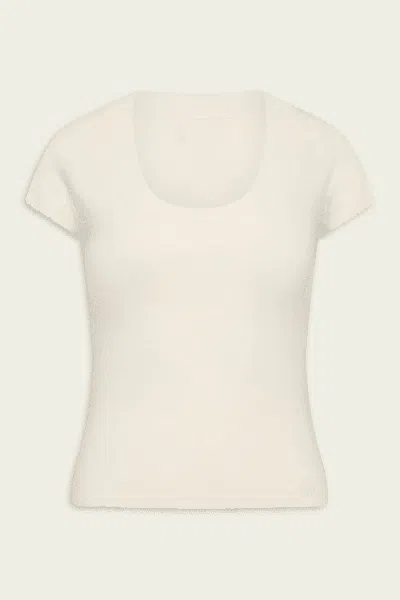 Sir Mikkel Ribbed Wool T-shirt In Neutral