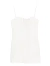 Sir Embroidered Spaghetti-strap Mini Dress In White