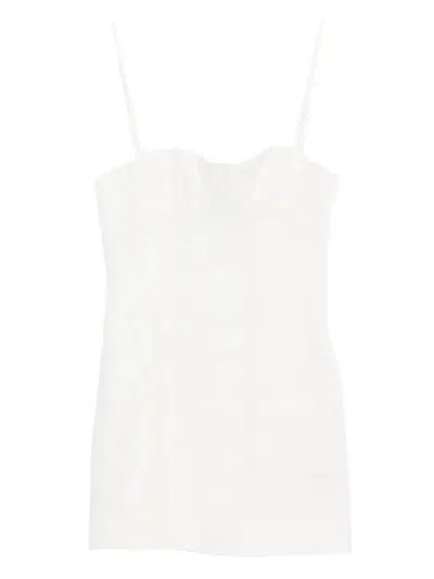 Sir Embroidered Spaghetti-strap Mini Dress In White