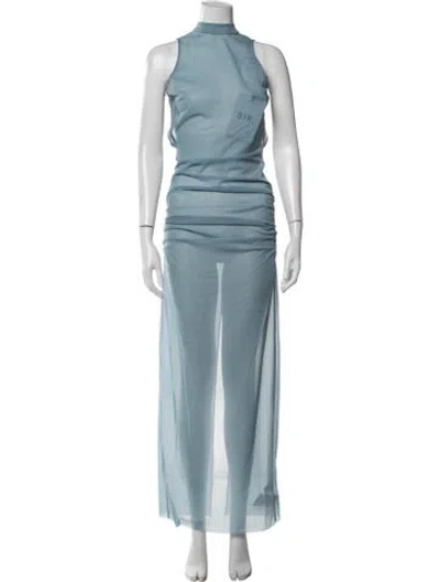 Pre-owned Sir Mock Neck Long Dress W/ Tags In Blue