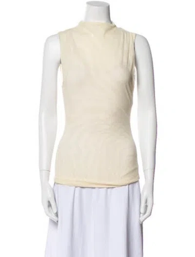 Pre-owned Sir Mock Neck Sleeveless Top In Neutral