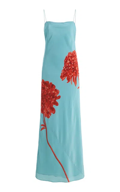 Sir Amelie Floral-print Maxi Dress In Blue