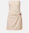 Sir Moretti Linen Minidress In Neutral