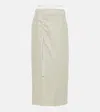 Sir Musee Wrap Linen Midi Skirt In Beige