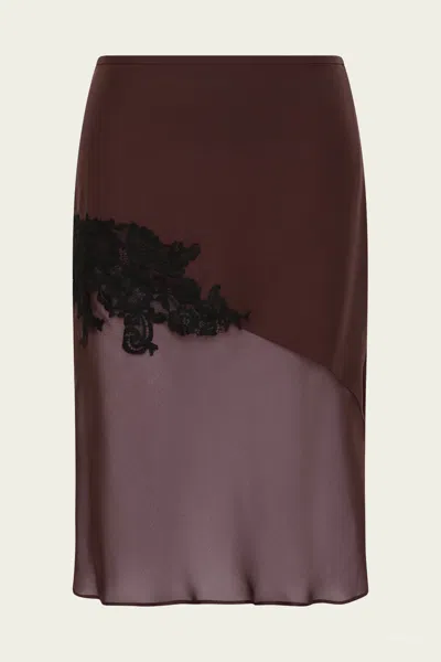Sir Noria Midi Skirt In Dark Plum