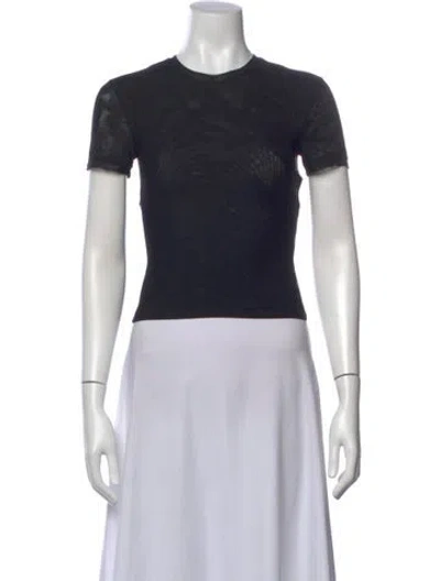 Pre-owned Sir Nylon Crew Neck T-shirt In Black