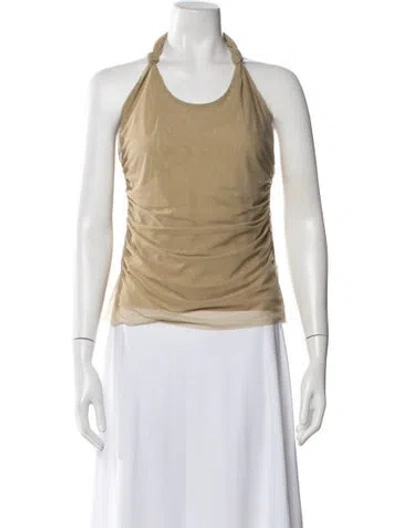 Pre-owned Sir Nylon Halterneck Top In Neutrals