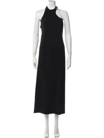 Pre-owned Sir Nylon Long Dress In Black