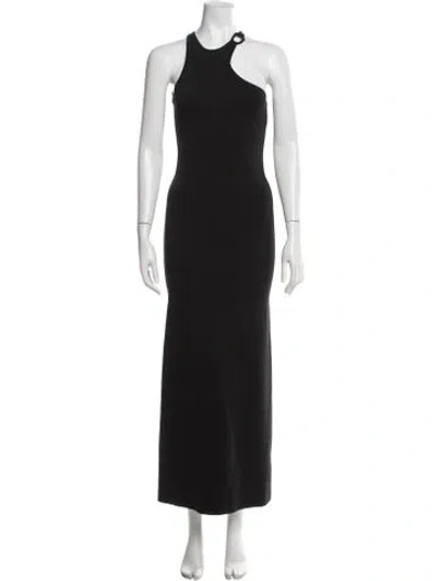 Pre-owned Sir Nylon Long Dress In Black