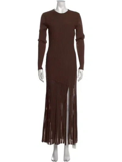 Pre-owned Sir Nylon Long Dress In Brown