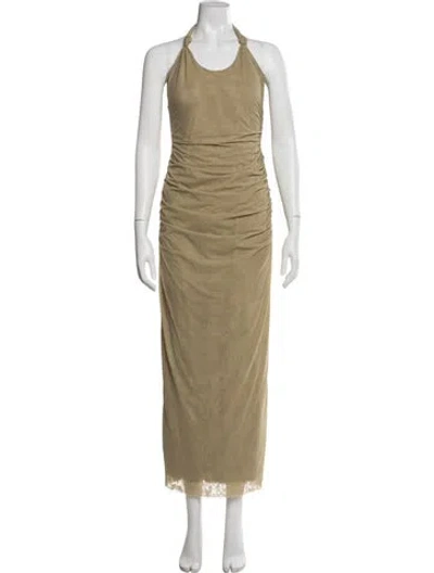 Pre-owned Sir Nylon Long Dress In Neutral