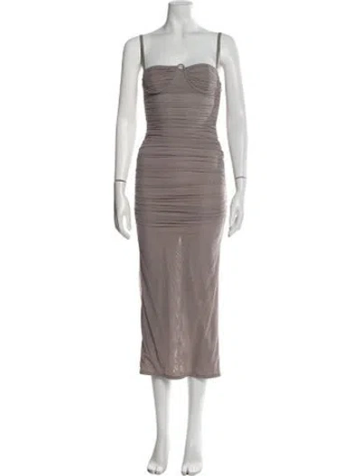 Pre-owned Sir Nylon Long Dress W/ Tags In Gray