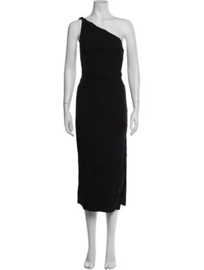 Pre-owned Sir Nylon Midi Length Dress In Black