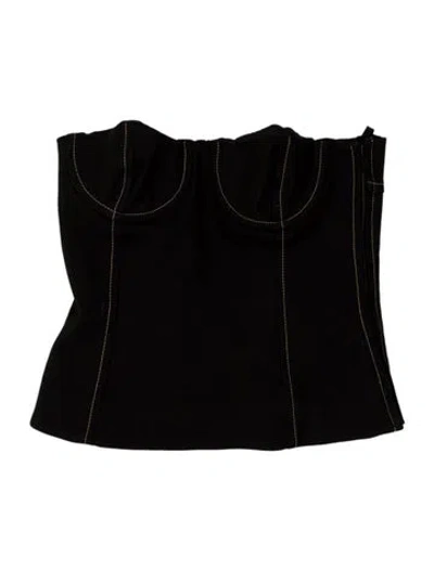 Pre-owned Sir Nylon Strapless Top In Black