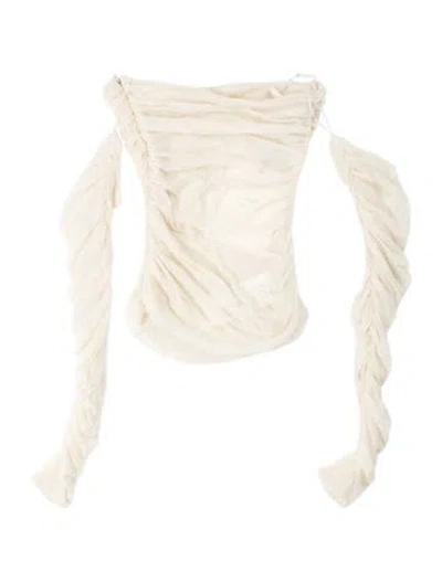 Pre-owned Sir Nylon Strapless Top In Neutral