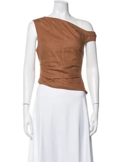 Pre-owned Sir Off-the-shoulder Sleeveless Top W/ Tags In Brown