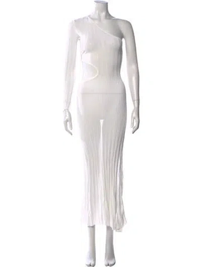 Pre-owned Sir One-shoulder Long Dress In Neutrals