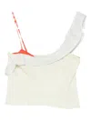 Sir Womens Splice Palma Overlay Off-shoulder Silk Cami Top Xs In White