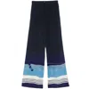 Sir Shoreline Stripe Mariner Silk Pants In Blue