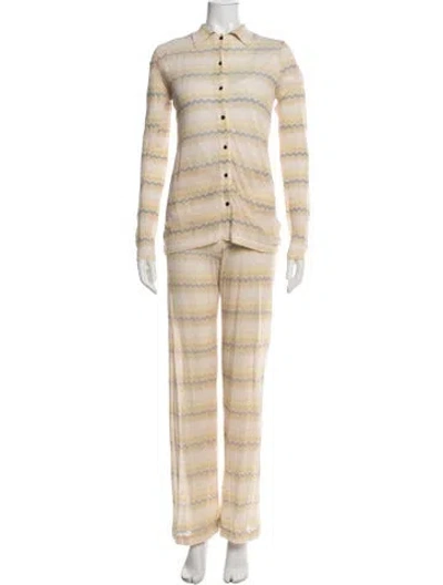 Pre-owned Sir Patterned Pant Set In Neutrals