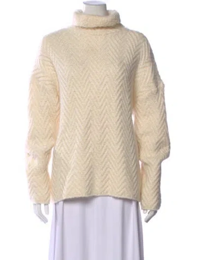 Pre-owned Sir Patterned Turtleneck Sweater In Neutral