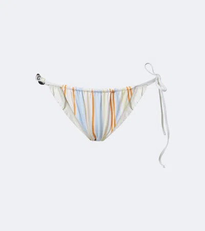 Sir Pernille Beaded Striped Bikini Bottoms In Multi
