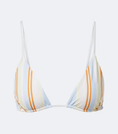 Sir Pernille Striped Triangle Bikini Top In White