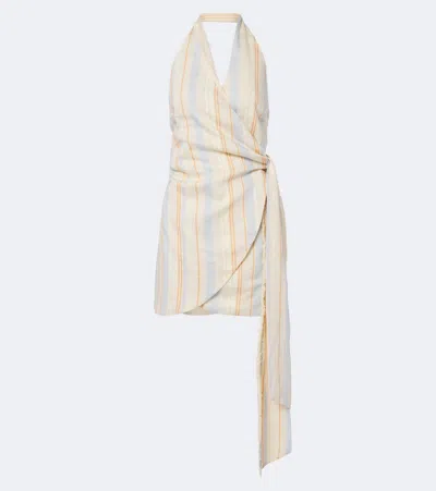 Sir Pernille Striped Wrap Dress In Multi