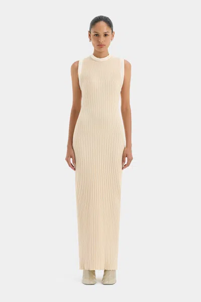 Sir Petal Knit Dress In Peach