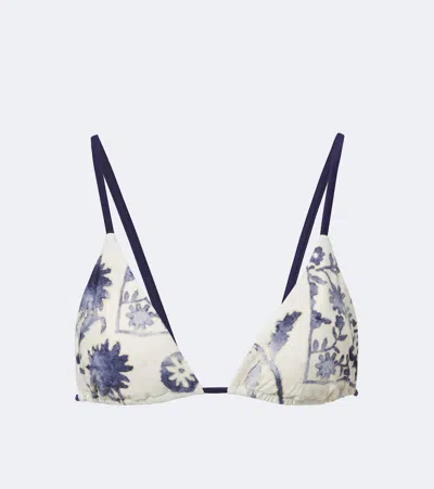Sir Phillipa Floral Bikini Top In Blue