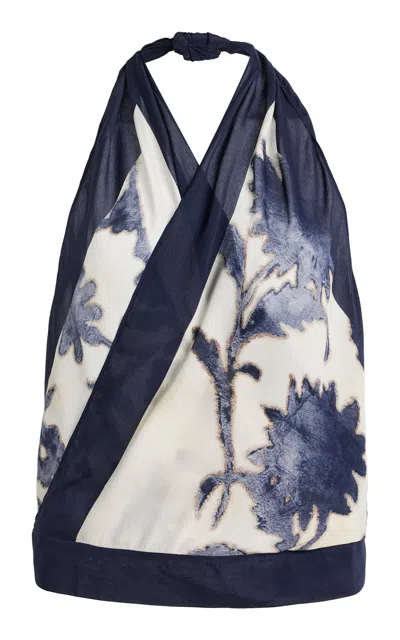 Sir . Phillipa Halter Chiffon Scarf Top In Multi