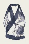 Sir Phillipa Halter Scarf Top In Eira Midnight In Multi