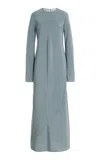 Sir Piero Silk Gown In Blue