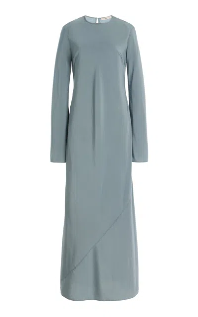 Sir Piero Silk Gown In Blue