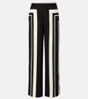 Sir Pietra Printed Silk Crêpe Wide-leg Pants In Black