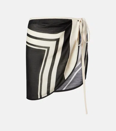 Sir Pietra Wool, Silk, And Cotton Beach Cover-up In Black